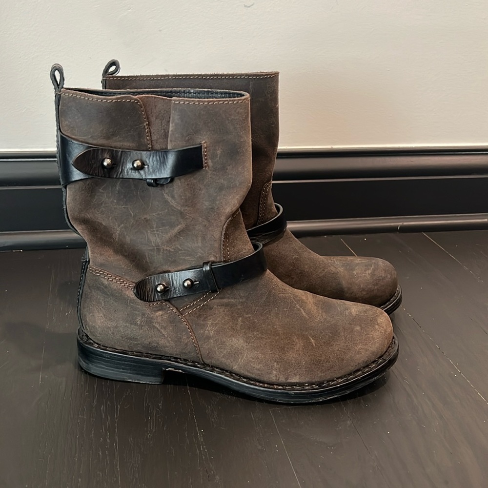 Rag & Bone Moto boot in brown grey  leather size 37.5